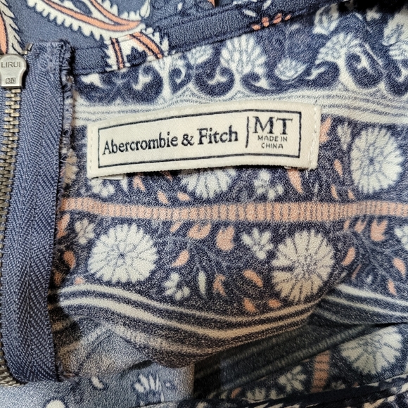 Abercrombie and Fitch | Blue and Pink Paisley Print Dress - Picture 4 of 6